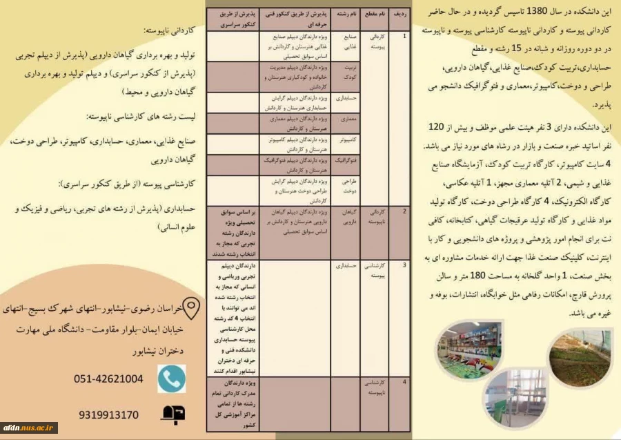 معرفی آموزشکده دختران نیشابور 2