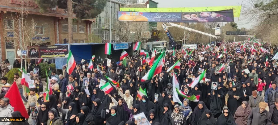 حضور دانشگاهیان دانشگاه  ملی مهارت واحد  دختران نیشابور در راهپیمایی روز جهانی قدس 3