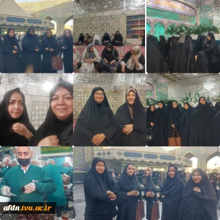 تشرف همکاران دانشگاه ملی مهارت دختران نیشابور  به حرم مطهر رضوی در شب میلاد پیامبر رحمت(ص)
